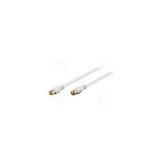 Cablu adaptor din ambele par&#355;i, F mufa "quick", 1.5m, 75Ω, Goobay - 62743