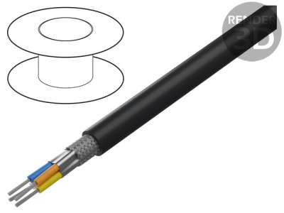 Cablu ETHERLINE&amp;reg; TRAIN SF/UTP Cat5e 4x0.5mm2 Negru foto