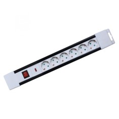 Home NVP 06K/WH distribuitor de re?ea protejat la supratensiune, 2 m, cu comutator, cablu H05VV-F 3G1,5 mm2, IP20, 6 prize, max. 350 foto