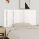 Tăblie de pat pentru perete, alb, 185x3x90 cm, lemn masiv pin, vidaXL