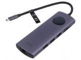Hub USB gri cu 9 porturi