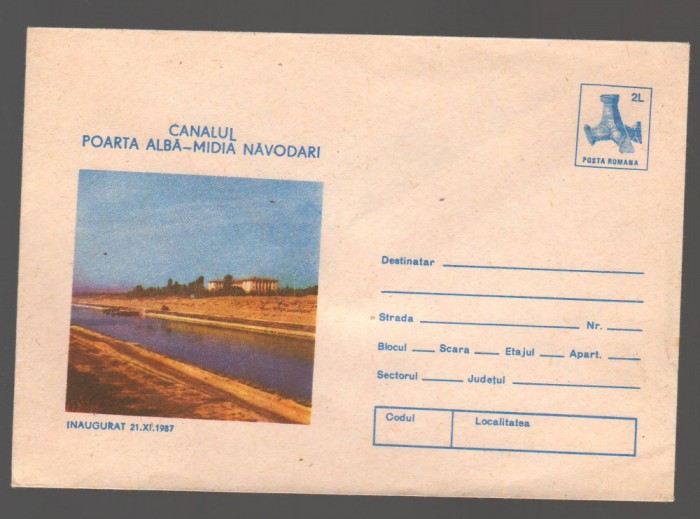 CPIB 18906 PLIC - CANALUL POARTA ALBA - MIDIA NAVODARI, INAUGURAT 21.10.1987