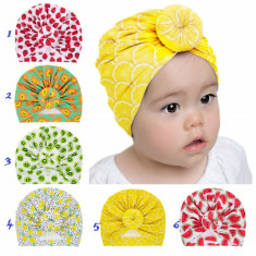 Caciulita tip turban - Summer fruits (Marime Disponibila: 6-9 luni (Marimea 19