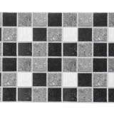 Set 19 Stickere Decorative pentru Faianta sau Perete, 10 x 10 cm, Negru Mat, Autoadeziv, Mozaic Multicolor 10 cm 10 cm 10 cm Multicolor 19 x Sticker d