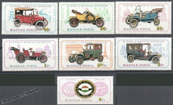 C5819 - Ungaria 1975 - Automobile 7 v.nestampilat MNH