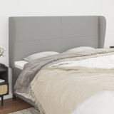 VidaXL Tăblie de pat cu aripioare gri deschis 163x23x118/128 cm textil 3117682