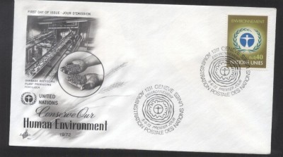 UN Geneva 1972 Environment conference Mi.25 FDC UN.109 foto