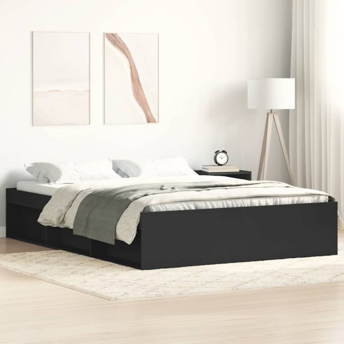 vidaXL Cadru de pat King Size, negru, 150x200 cm 3203867