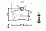Set placute frana,frana disc SEAT IBIZA III (6K1) (1999 - 2002) BOSCH 0 986 461 769