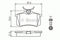 Set placute frana,frana disc PEUGEOT 308 (4A, 4C) (2007 - 2016) BOSCH 0 986 461 769