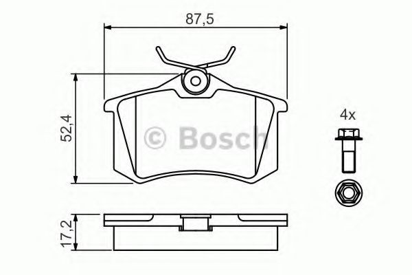 Set placute frana,frana disc VW BORA Combi (1J6) (1999 - 2005) BOSCH 0 986 461 769