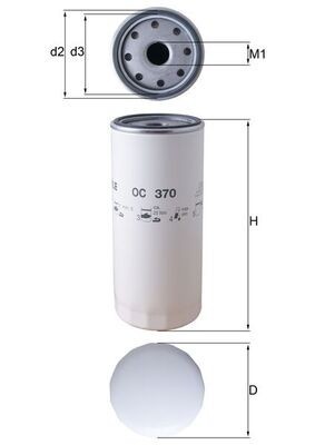 Filtru ulei MAHLE OC370