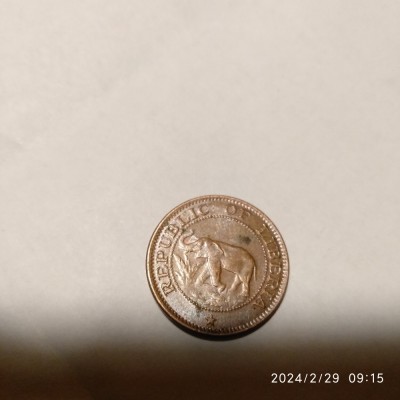 -Y- MONEDA LIBERIA 1 CENT 1975 VG+ foto