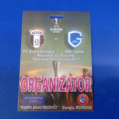 Acreditare organizator Astra Giurgiu - KRC Genk