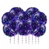 Set 10 Baloane LED Transparente 51cm, Multicolor, 3m, Aniversare, Latex, Rotund, Lipici Inclus