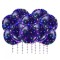 Set 10 baloane LED transparente, 51 cm, 10 leduri multicolor 3 m, Lipici dublu adeziv