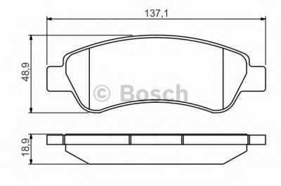 Set placute frana,frana disc FIAT DUCATO platou / sasiu (250, 290) (2006 - 2016) BOSCH 0 986 495 254 foto