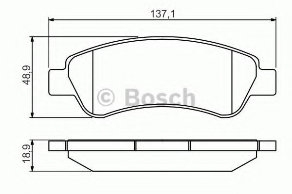 Set placute frana,frana disc FIAT DUCATO platou / sasiu (230) (1994 - 2002) BOSCH 0 986 495 254