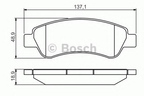 Set placute frana,frana disc FIAT DUCATO bus (250, 290) (2006 - 2016) BOSCH 0 986 495 254