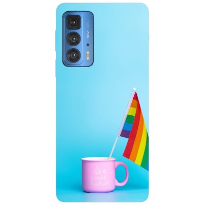 Husa compatibila cu Motorola Edge 20 Lite model Be a nice human, Silicon, TPU, Viceversa foto