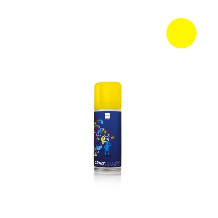 Spray colorant pentru par CRAZY COLOURS - colorare temporara GALBEN