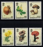 Timbre Volta Superioara 1984, Serie Completa, Ciuperci si Flori, Timbre Straine