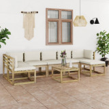 Set mobilier de gradina cu perne, 8 piese, lemn de pin tratat GartenMobel Dekor, vidaXL