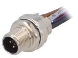 Soclu M12 5-Pin Mamă cu Cabluri 63V 12A