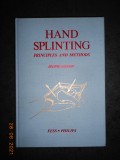 ELAINE EWING FESS - HAND SPLINTING. PRINCIPLES AND METHODS (902 illustrations)