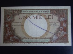 Bancnota 1000 lei 1938 ROMANIA aUNC - Anulata de Legionari