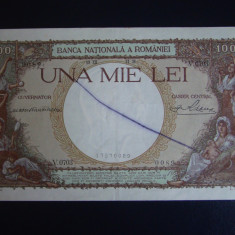 Bancnota 1000 lei 1938 ROMANIA aUNC - Anulata de Legionari