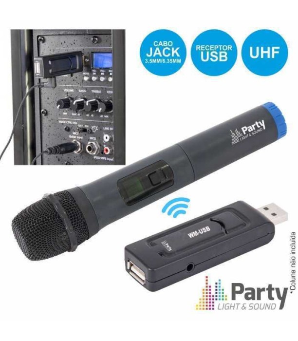 Microfon wireless cu modul USB Party Light &amp; Sound