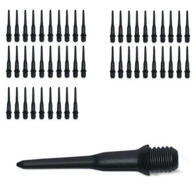 Set 50 Varfuri pentru sageti de dart, Kwmobile, Negru, Plastic, 53128.02 foto