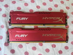 Kit Memorie Ram HyperX Fury RED 8 GB (2 X 4 GB) 1600 Mhz. foto