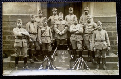 P.279 CP FOTOGRAFIE FRANTA MILITARI SOLDATI FANFARA UM 113 1920 foto