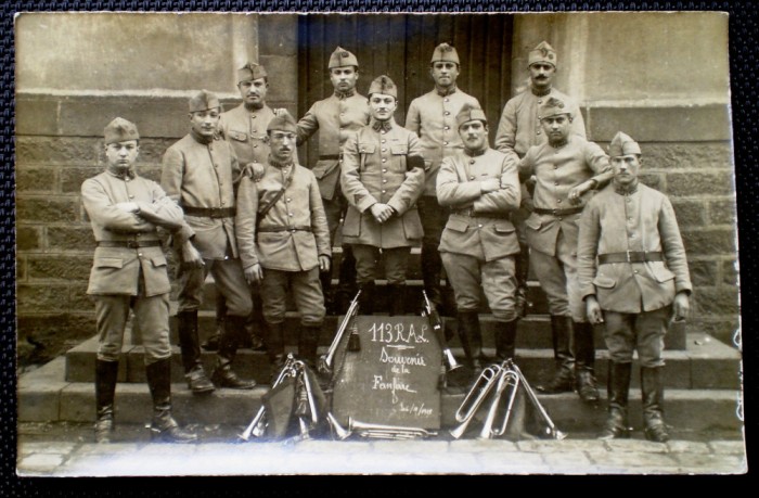P.279 CP FOTOGRAFIE FRANTA MILITARI SOLDATI FANFARA UM 113 1920