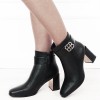 Botine negre elegante 6381A 114, 36 - 38, Negru
