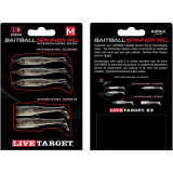 Rezerva Spinnerbait Livetarget Rig, Medium, culoare Purple Smoke-Silver