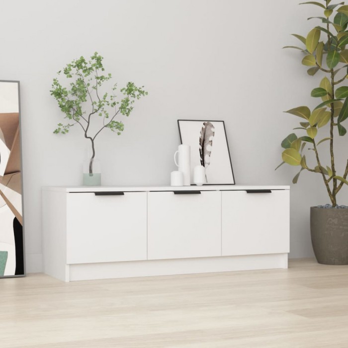 vidaXL Comodă TV, alb, 102x35x36,5 cm, lemn prelucrat 811358
