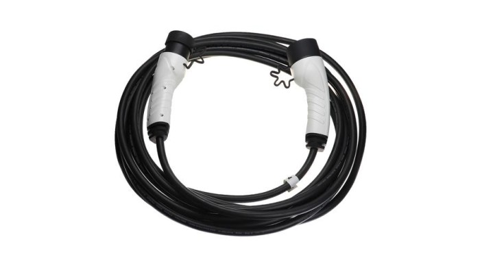 Cablu de &icirc;ncărcare VHBW pentru mașină electrică, hibridă plug-in - Cablu tip 2 la tip 2, monofazat, 16 A, 3,5 kW, 7 m