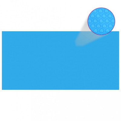 Folie dreptunghiulară pentru piscină din PE, 732 x 366 cm, albastru foto