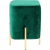 Taburet patrat, tapitat cu stofa, picioare otel, sarcina 100kg, 28x42cm, verde Household NewTrend, Oem
