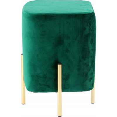 Taburet patrat, tapitat cu stofa, picioare otel, sarcina 100kg, 28x42cm, verde Household NewTrend foto