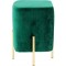 Taburet patrat, tapitat cu stofa, picioare otel, sarcina 100kg, 28x42cm, verde Household NewTrend