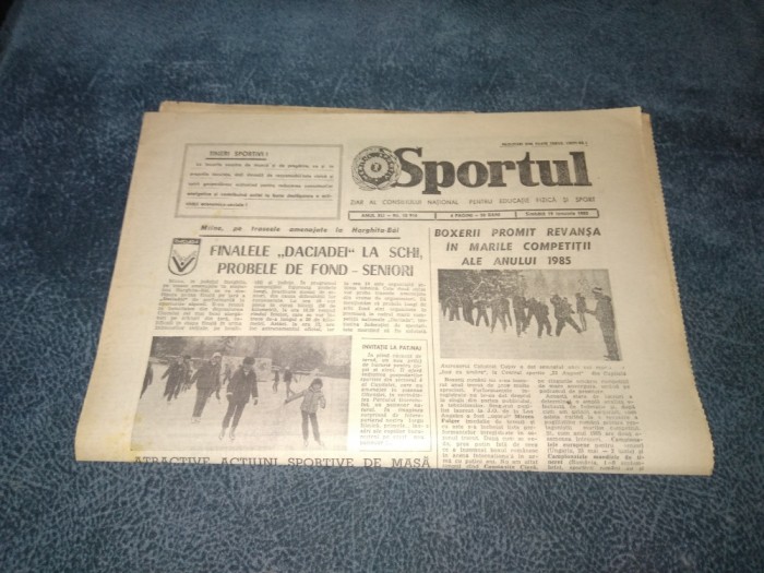 ZIARUL SPORTUL 19 IANUARIE 1985