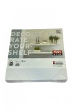 Raft decorativ, culoare alb, forma patrata, 23,5x23,5x3,8cm, Oem