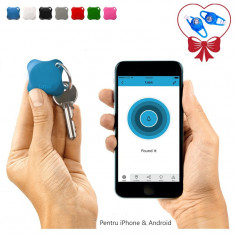 Localizator Bluetooth Lapa, dispozitiv anti-pierdere si localizare rapida+Cadou Set 2 semnalizatoare luminoase Proviz foto