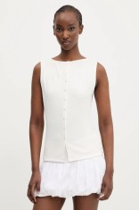 Abercrombie &amp; Fitch bluză femei, culoarea bej, uni, KI139-5175