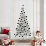 VidaXL Pom de Crăciun artificial pre-iluminat Argintiu 210 cm PET 3397220