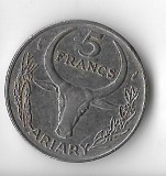 Moneda 5 francs 1980 - Madagascar